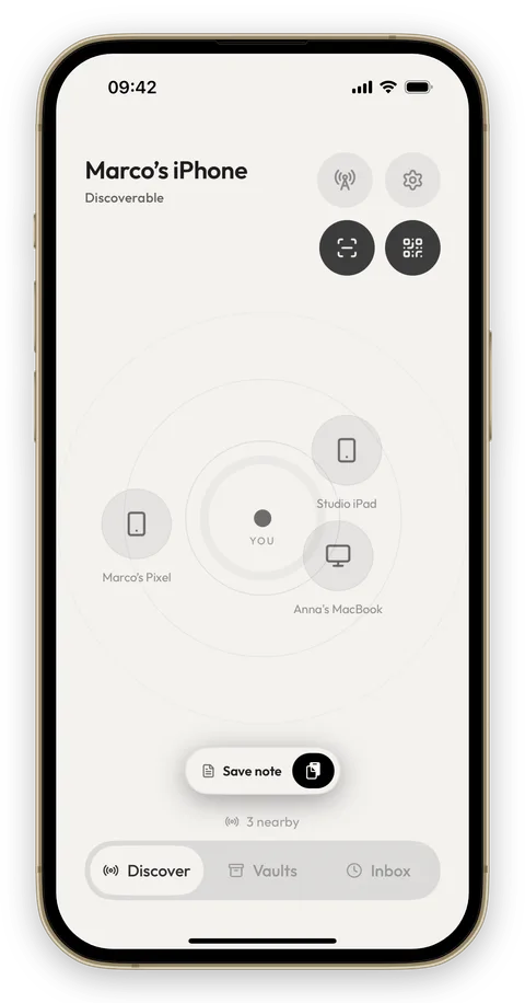 Breeze Ραντάρ σε iPhone, θέμα Light