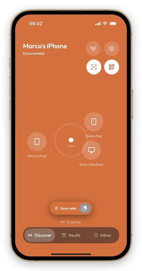 Breeze Ραντάρ σε iPhone, θέμα Terracotta