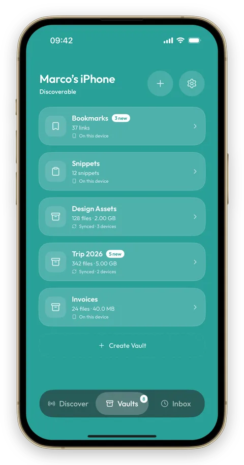 Breeze Κρύπτες σε iPhone, θέμα Teal