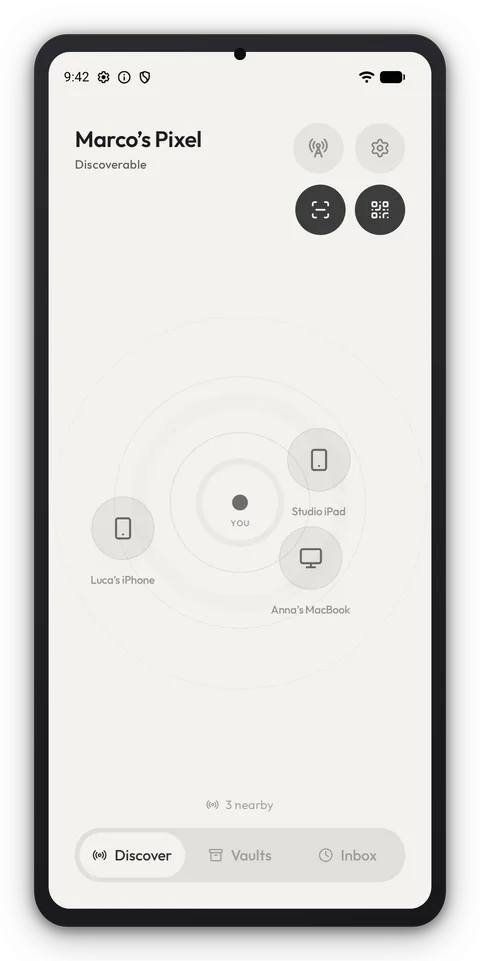 Breeze Ραντάρ σε Τηλέφωνο Android, θέμα Light