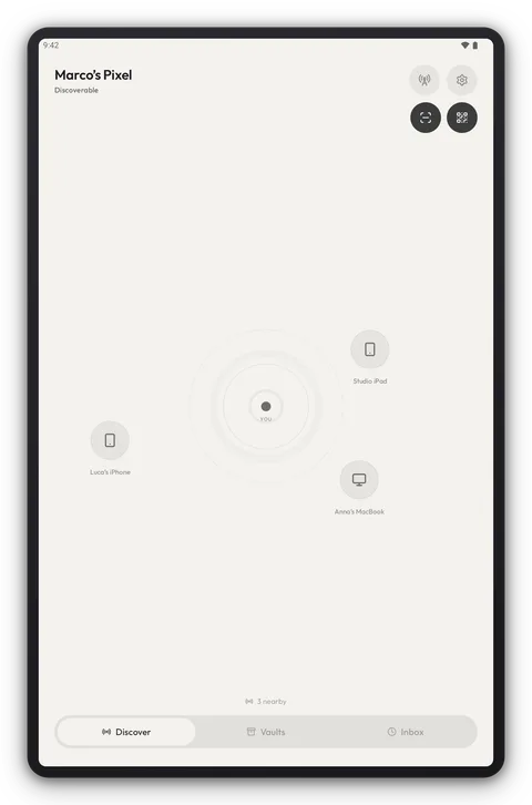 Breeze Ραντάρ σε Tablet Android, θέμα Light